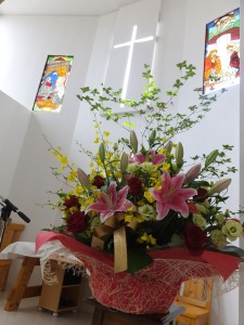 石川牧師の古希を祝う花