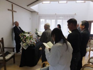 浪岡伝道所の追悼記念礼拝です。