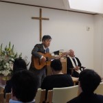献堂記念礼拝で佐々木さんの素晴らしい奉仕